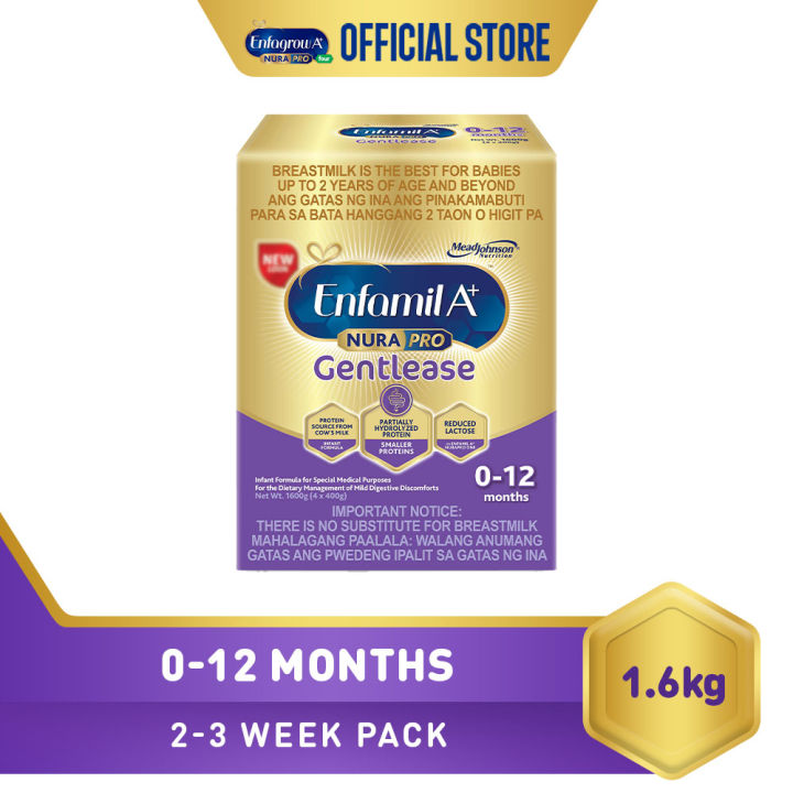 Enfamil A+ Nurapro Gentlease 1.6kg Infant Formula Milk Supplement Powder for 0-12 Months with Colic