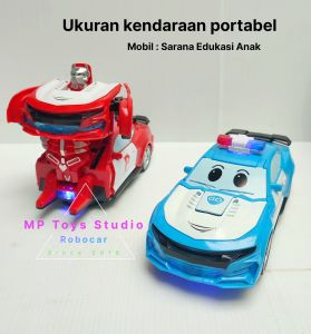 mainan mobil bump and go mobil jadi robot otomatis mainan edukasi anak mainan mobil  baterai otomatis robocar police car electric toys sirine sound and light