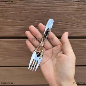 [COD] ZHONGYI0 Thép Không Gỉ Vòng Muỗng Net Màu Đỏ Vàng Bữa Ăn Tối Dài Xử Lý Khuấy Món Tráng Miệng Thìa Cho Nhà Bếp Phụ Kiện Tiện Ích