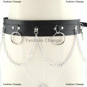 [COD] Fashion Change Faux Leather Metal Circle Chain Tassel Waist Belt Punk Gothic Body Accessories