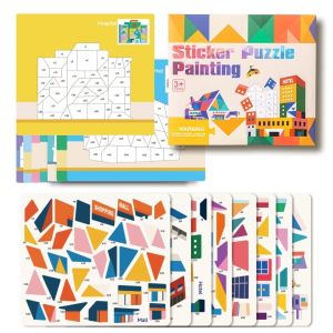 Kids DIY 3D Sticker Puzzle Painting Toys Kindergarten Creative Quiet Book Intelligence Concentration Educational Toy Gifts for Boys Girls