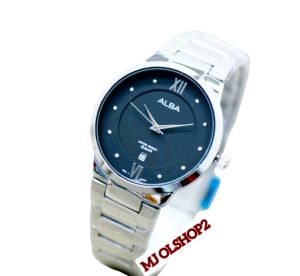 TOP MEWAH ELEGAN Jam tangan pria/jam tangan alba pria tanggal aktif rantai stainless Anti karat