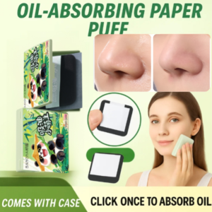 100pcs Powder Puff Oil Blotting Paper Bamboo Charcoal Face Oil Blotting Sheets For Oily Skin  Bonna face portable refreshing makeup face paper with mirror Oil Control Film
