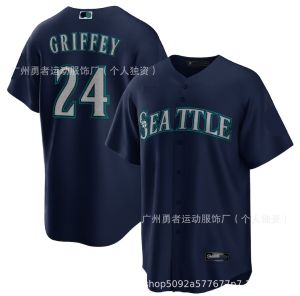 MLB Seattle Mariners No. 24 No. 44 Fan Edition City Edition Jersey Baseball Uniform Training Wear In Stock Wholesale
