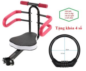 Ghế gắn trên xe đạp xe điện cho trẻ em ngồi Tặng khóa 4 số đổi mật khẩu an toàn
