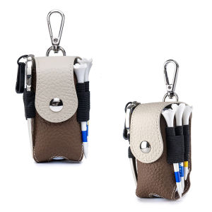 Genuine Genuine Leather Outdoor Golf Portable Ball Bag Waist Hanging Portable Accessories Fashion Color Matching Storage Bag