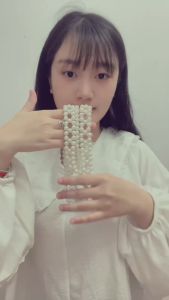 Đai váy nữ chuỗi ngọc chun co giãn thắt lưng nữ hạt ngọc