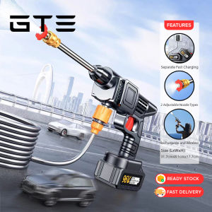 GTE Cordless High Pressure Car Washer Rechargeable Electric Water Foam Machine Water Jet Machine Cuci Kereta Automotive Motor Nozzle Pipe Snow Foam - Fulfilled by GTE SHOP