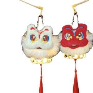 DENGJT Handmade Dragon Lion Bamboo Lantern Finished Product Handheld Mid-Autumn Festival Lantern Chinese Style Bamboo Lantern Glowing Toy Home