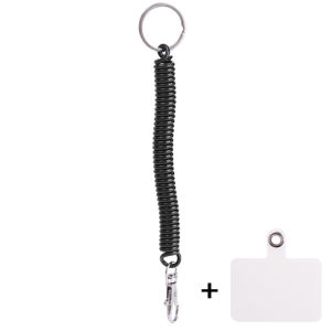 Elastic Spring Rope Keychain Multicolor Anti Theft Adjustable Keyrings Bags Wallet Cellphone Accessories Car Key Holder