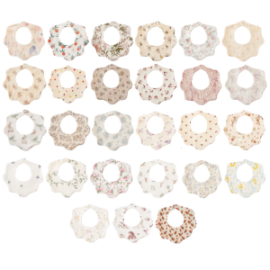 Cotton Baby Bib Newborns Bandana Bib Absorbent Bib Baby Feeding Bib 6 Layer Bib for Teething & Drooling Toddler