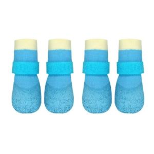RISEDOT 4Pcs/Set Non-slip Dog Shoes Waterproof Anti-dirty Pet Boots Cute Wear Resistant Dog Foot Cover Pet Supplies