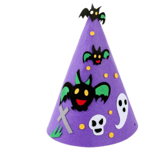Halloween Costume DIY Non Woven Party Witch Hat Pumpkin Lantern Light for Children Kids Art And Craft 万圣节魔法帽/Kanak Kanak