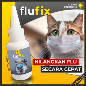 Clever Solutions - FLUFIX (Obat Flu Batuk Demam Pilek Kucing Coldy Cat Flu Cat Ampuh)