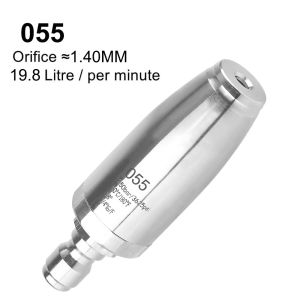 INNICE Stainless Steel Turbo Nozzle Rotating 3625 PSI Spray Head Portable 1/4 Quick Connect Pressure Washer Tips for Pressure Washer