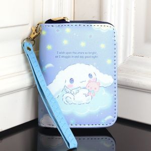 Sanrio Hello Kitty My Melody Kuromi Cinnamoroll Wallet Bag Storage Bag Kawaii Hand Bag Portable Zipper Coin Purse Travel Passport Cover Credit ID Card Wallet