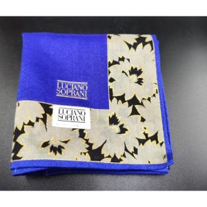 ผ้าเช็ดหน้า ผู้หญิง/ผู้ชาย ลายสวย Luciano Soprani Vintage Handkerchief Women/Man Floral 18" x 18" gift