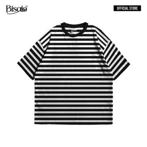 BSL - 111 Bisalo Kaos Salur T-shirt Oversize salur Biggest Cotton Combed 24s - Motif Garis Garis Bengal candy stripe Hairline