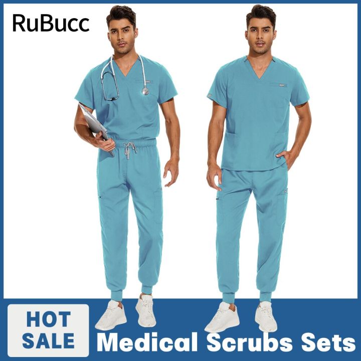 High Quality Scrubs Set Medical Uniform Nursing Scrubs Suits Breathable  Beauty Salon Spa Uniforms Pet Grooming Surgical Workwear