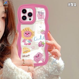 (Lokal Ready) Xinyu Casing hp OPPO A18 A38 A58 A78 A17 A17k A16 A16K A16e A57 4G A77s A15 A15S A12 A5S A54 A7 A95 A3S A11k A53 A33 A31 2020 A52 A92 F9 A76 A9 2020 Cute Kartun Beaver Loopy Wavy Edge Soft Tpu Clear Case