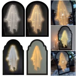 YOUSHI TOP Creative Halloween Ghost Mirror Eerie Effect Spooky Hologram Ghost Mirror Childrens Gifts Festive Atmosphere Scary Night Light Halloween Party