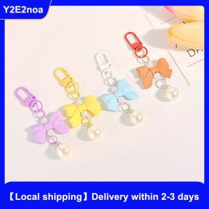 【Local shipping】 Bow Candy Color Pendant Keyring Fashion Y2K Keychain Headphone Cases Charm Bag Pendant Handbag Accessories