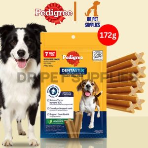 172g Pedigree Dentastix Dental Treats Snack Pet All Stages Adult Puppy Oral Care Dog Dogs Tartar
