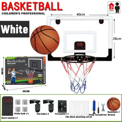 Mini Hanging Basketball Hoop Kids Basketball Ring With Score Counter Can Dunk Shatterproof Backboard Outdoor Sports Toys