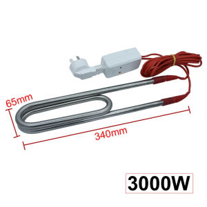 Double-U Swimming Pool Heater Water Heating Tube 2.5KW/3KW With Leak Proof Plug Stainless Steel Hight-Power Immersion Heater