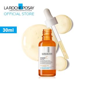 La Roche-Posay Pure Vitamin C10 Face Serum with Hyaluronic Acid Salicylic Acid 0.5% Face Serum Anti Aging Face Essence for Wrinkles Serum Brighten & Smooth Suitable for Sensitive Skin 30ML
