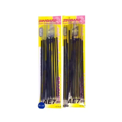 1 PACK (12 PCS) REFILL BOLPEN HITAM AE7 STANDARD /REFILL BALLPOINT AE7/REFILL PULPEN STANDARD HITAM