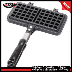 【HOSPORT】 เครื่องทำวาฟเฟิลเบลเยียมรูปสี่เหลี่ยมผืนผ้าสำหรับเตาแก๊ส กระทะเคลือบกันติด ทนทาน เหมาะสำหรับทำอาหารเช้าและของว่าง