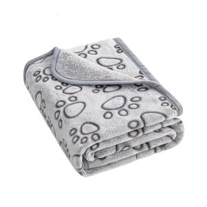 Soft and Cartoon Paws Print Dog Blanket for Comfortable and Warmth for Dog and Cats Bed and Couches Winter Warm Bedding