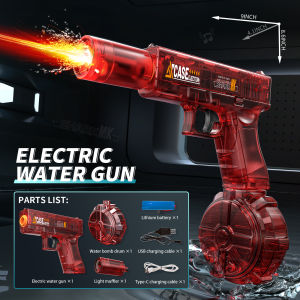 Glock Electric Water Gun Childrens Toy Spray Water Continuous Fire Powerful with Lighting Effects