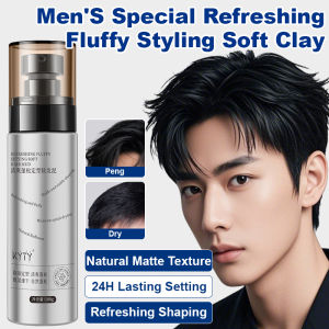 Mens soft hair clay fluffy styling Longlasting fragrance and moisturizing Hair clay for fluffy styling