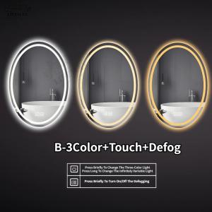 [SG Seller]Bathroom Oval Makeup Mirror Mirror Smart Oval Bathroom Mirror Touch Screen Multifunctional Mirror