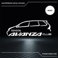 stiker avanza club sticker mobil toyota avanza club. 