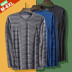 New Arrival 7XL 8XL T-Shirts Men Plus Size 5XL 6XL Long Sleeves Tee Shirt Male Tshirt Autumn Underwear Camping Tops Clothing Man