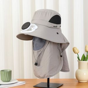 หมวกเที่ยวทะเลพัดลมโซลาร์เซลล์ ปีกบังแดดกว้าง กันรังสียูวี 100% ระบายอากาศดี ไม่อับชื้น สบายตัวทั้งวัน