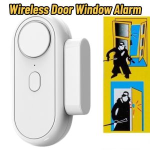 Door Window Alarm Sensor Wireless Entry Alert Magnetic Home Security Battery Operated