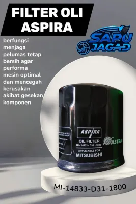 Filter Oli Aspira MI-14833-D31-1800 Mitsubishi Colt Diesel 4D31 PS100 Single PS120 FE 83-92