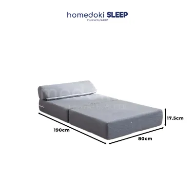 Homedoki Sofa Lipat Berbentuk Busur / Tempat Tidur dan Sofa 2-dalam-1 Minimalis / Kain Super Lembut