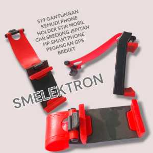 S19 ORIGINAL GANTUNGAN KEMUDI PHONE HOLDER STIR MOBIL CAR SREERING BAR JEPITAN HP SMARTPHONE PEGANGA