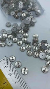 Stone Kristal Motif Bulat Lancip Bolong Tengah Ukuran 8 Mm Warna Putih Bersih Kualitas Aa Kilau Bagus Per Lusin