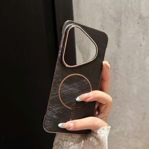 Original Golden Silk Wrinkle For Magsafe Phone Case For HuaWei Pura 90 80 70 Mate 80 70 P90 Pro Max Ultra Magnetic Frosted Cover