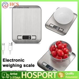 Premium USB Rechargeable Digital Kitchen Scale Stainless Steel Platform Precise Food Measurement Tool