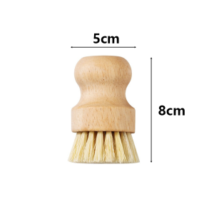 Eco-Friendly Durable Portable Kitchen Cleaning Brush Wooden Dish Brush with Natural Sisal