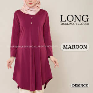 🇲🇾 DESINCE Women Blouse Top Shirt Smart Casual Baju Perempuan Muslimah WT 004