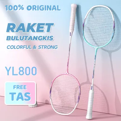 RAKET BADMINTON/ RAKET BULU TANGKIS ISI 2 FREE BAG/KOK BULUTANGKIS/SHUTTLECOCK/KOK BADMINTON HIGH QUALITY