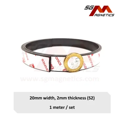 Magnetic Tape Flexible Rubber Magnets with Double Sided Tape Adhesive 3M Magnet Strip Mosquito Net 10mm 20mm 30mm Neo Tape Isotropic Anisotropic